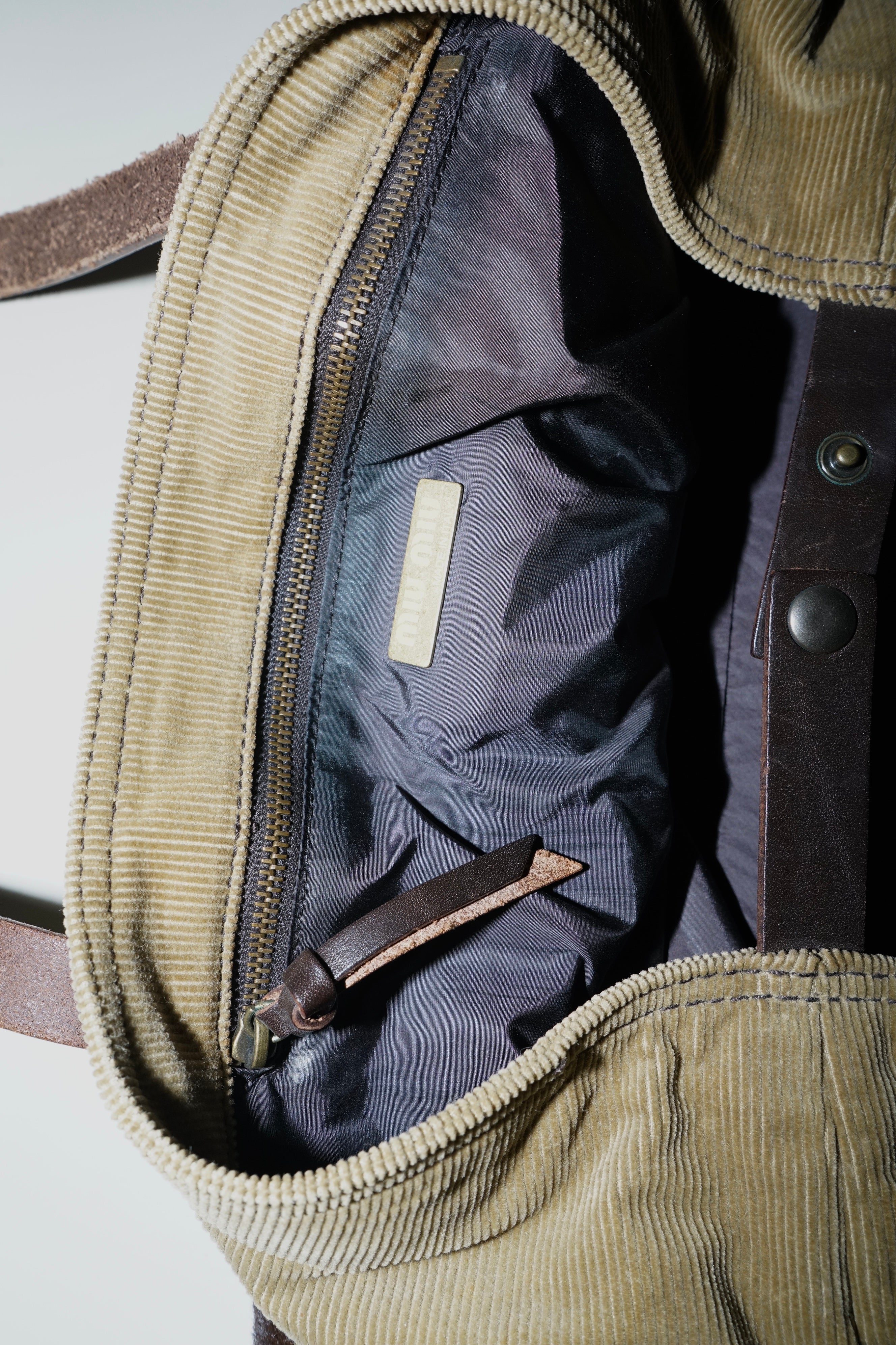 Miu Miu SS1998 Corduroy & Cowhide Tote Bag