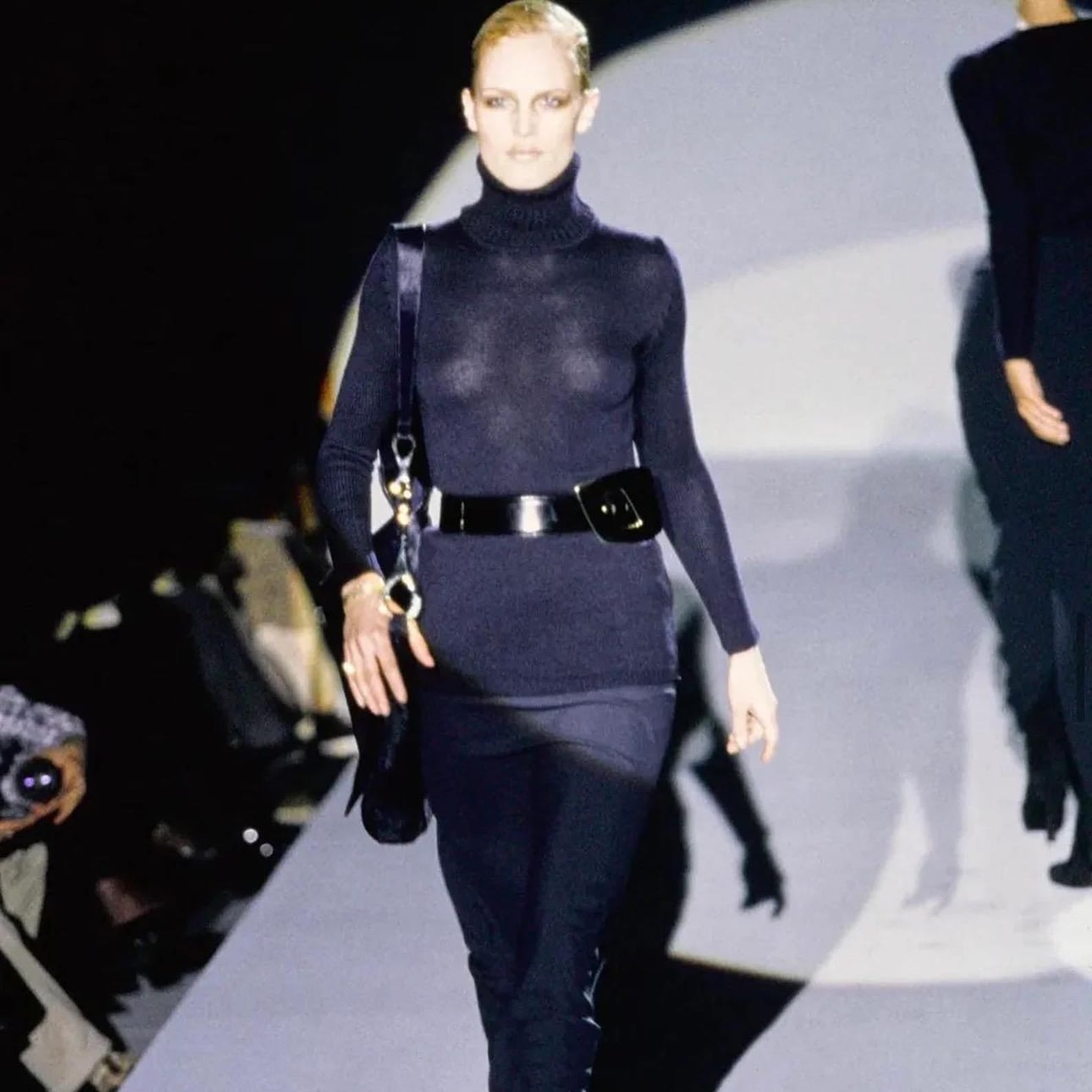 Gucci + Tom Ford FW1996 Black Ponyhair Giant Horsebit Bag