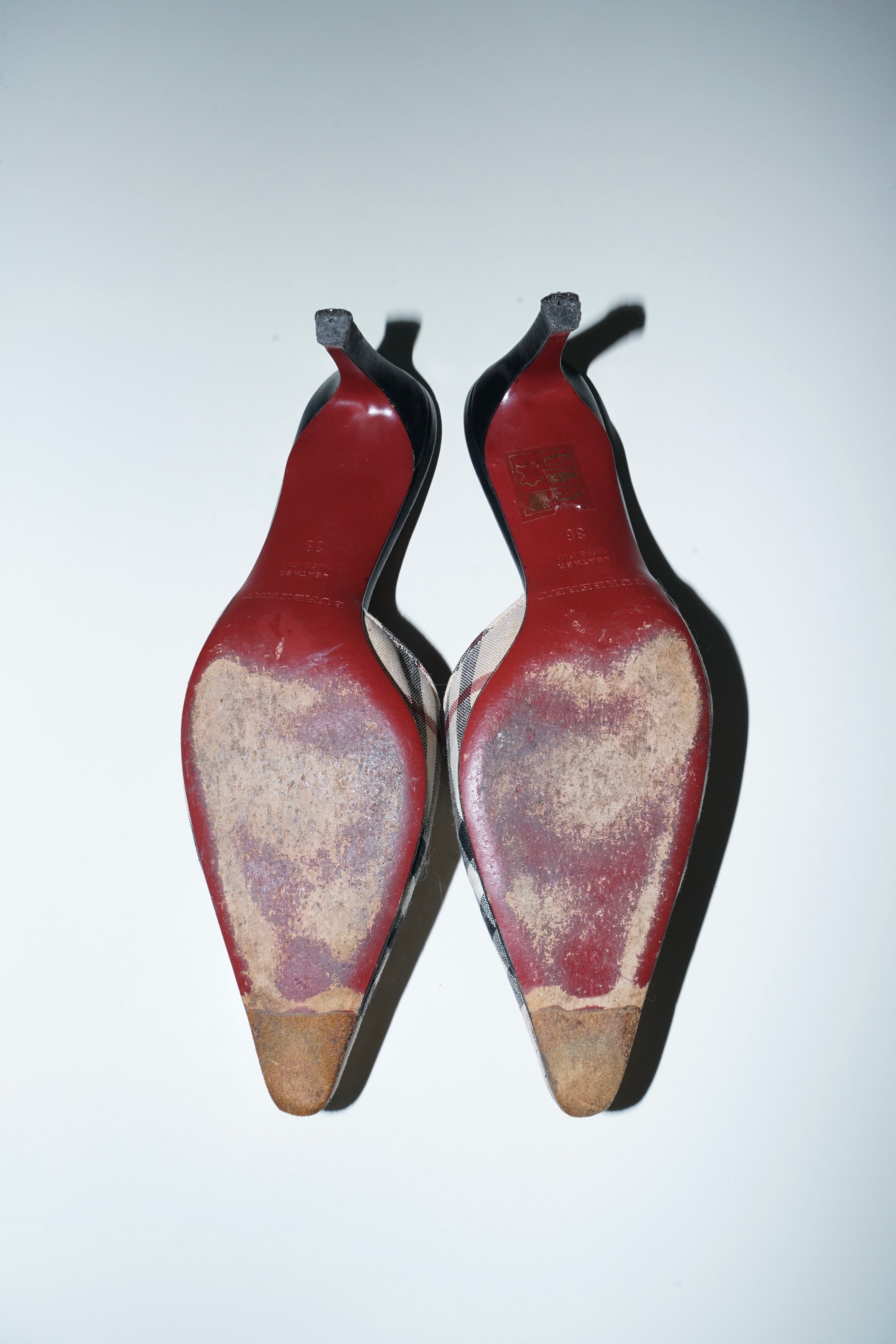 Burberry Nova Check Kitten Mules (38)