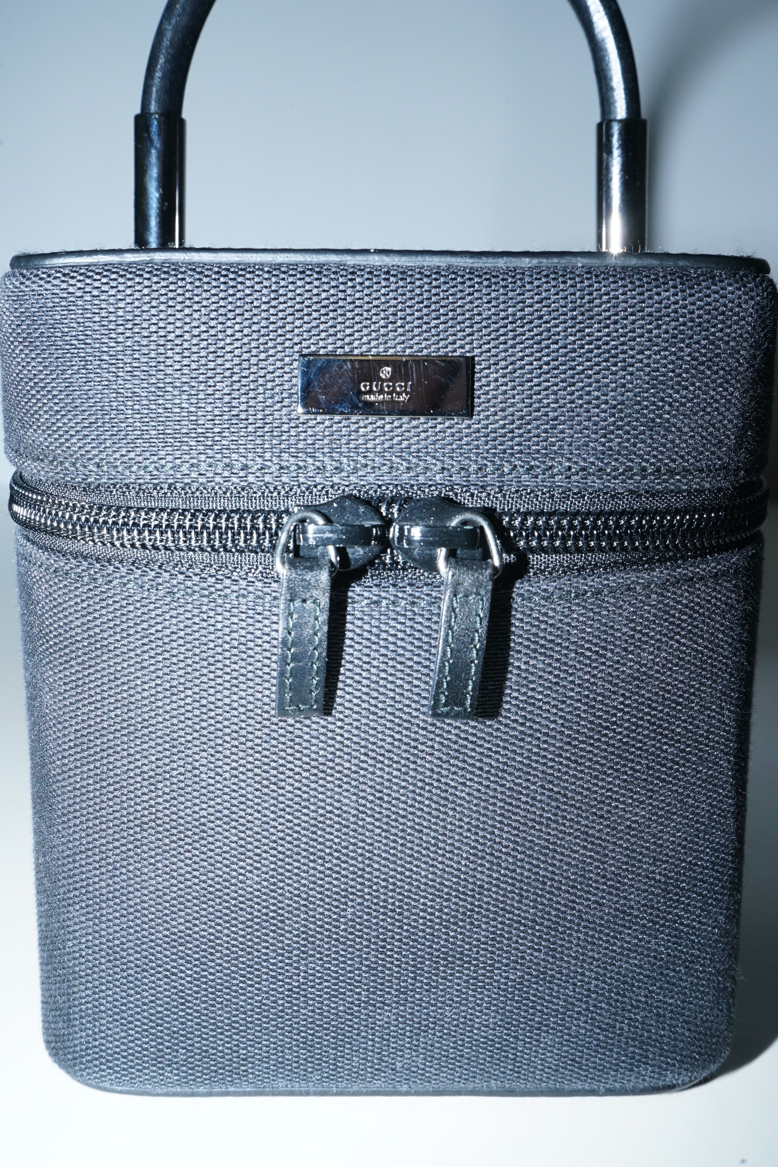 Gucci Black Top Handle Vanity Bag