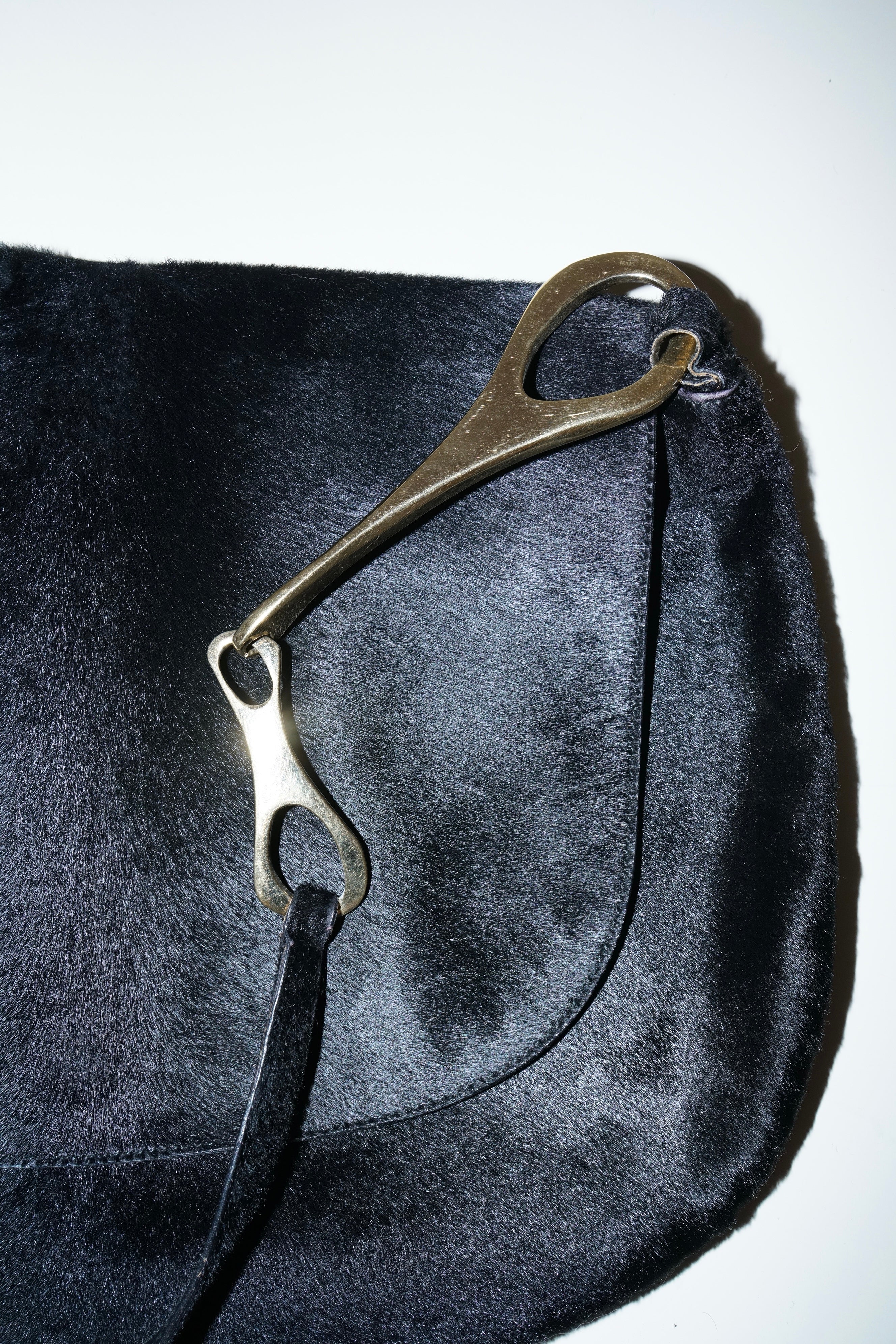 Gucci + Tom Ford FW1996 Black Ponyhair Giant Horsebit Bag