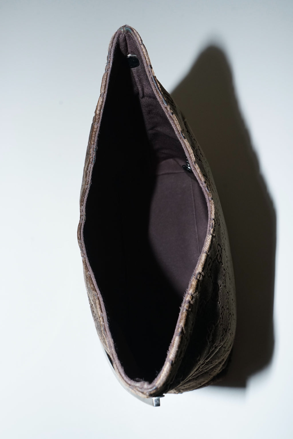 Gucci + Tom Ford FW1998 GG Monogram Brown Velvet Bag