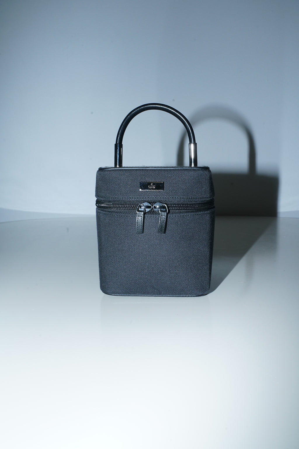 Gucci Black Top Handle Vanity Bag