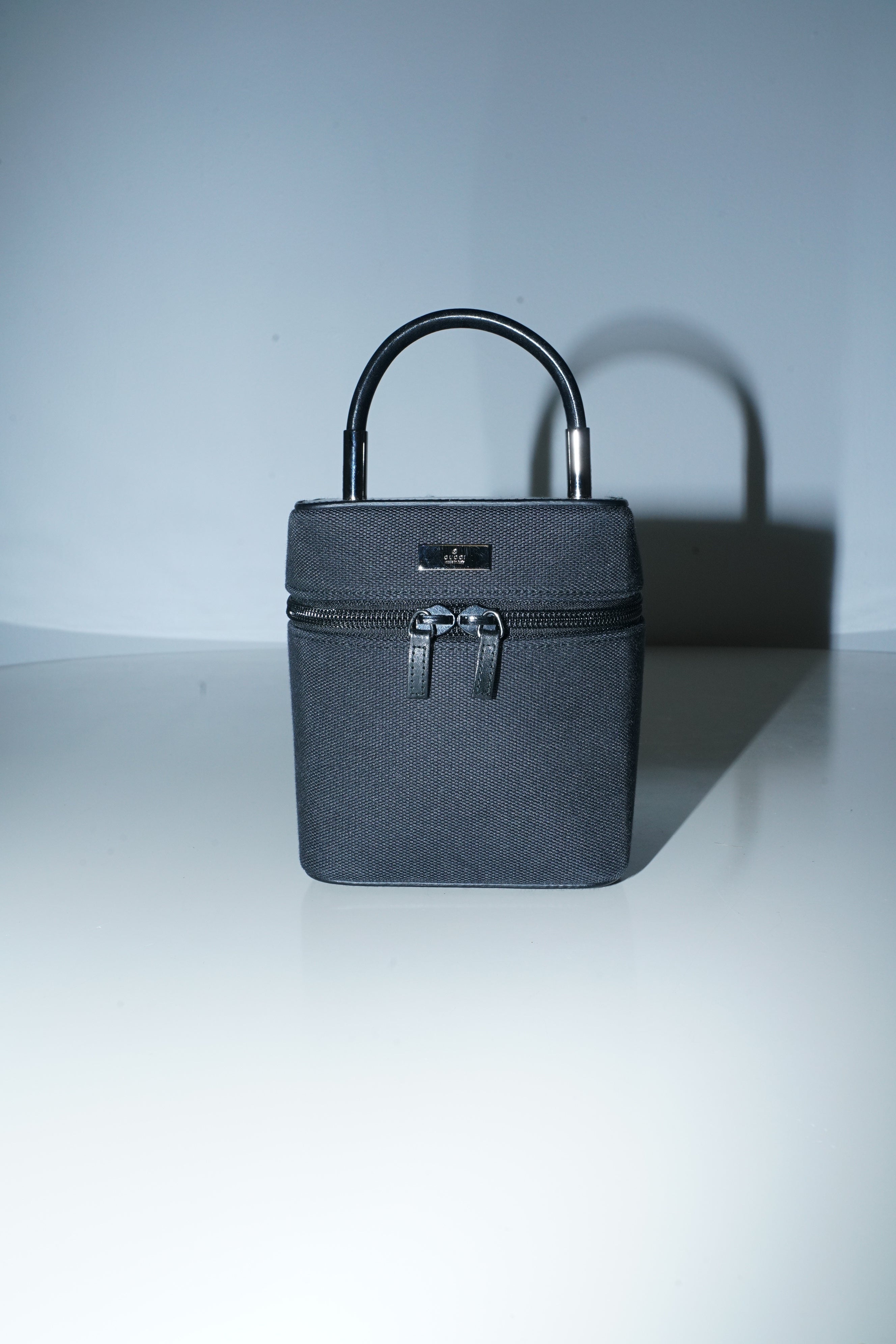 Gucci Black Top Handle Vanity Bag