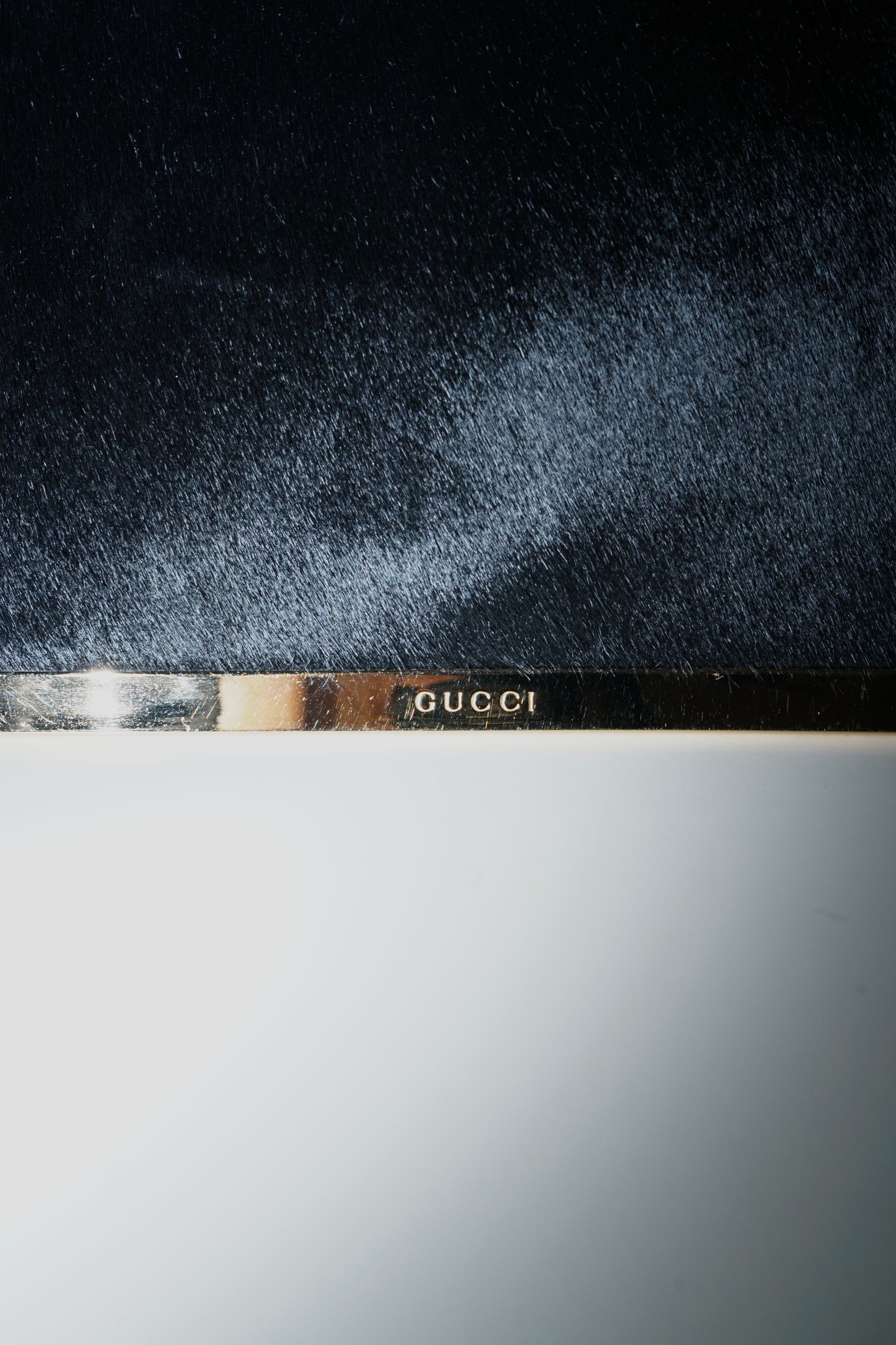 Gucci + Tom Ford FW1996 Black Pony Hair Clutch