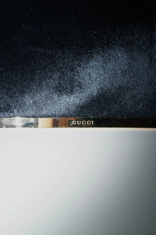 Gucci + Tom Ford FW1996 Black Pony Hair Clutch