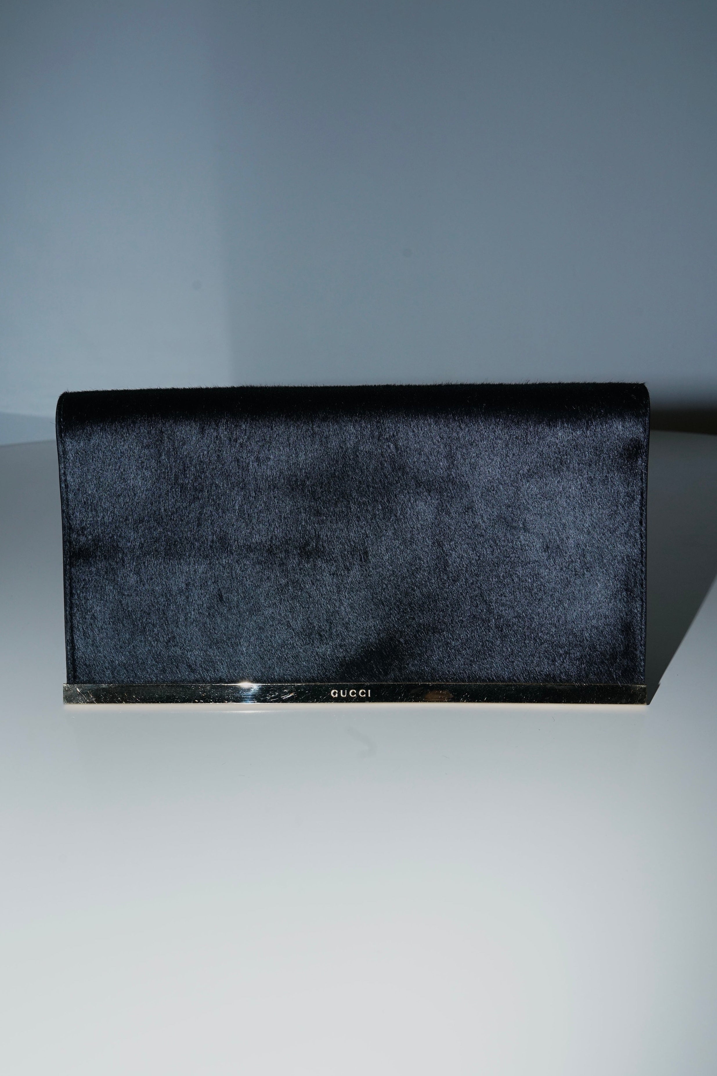 Gucci + Tom Ford FW1996 Black Pony Hair Clutch