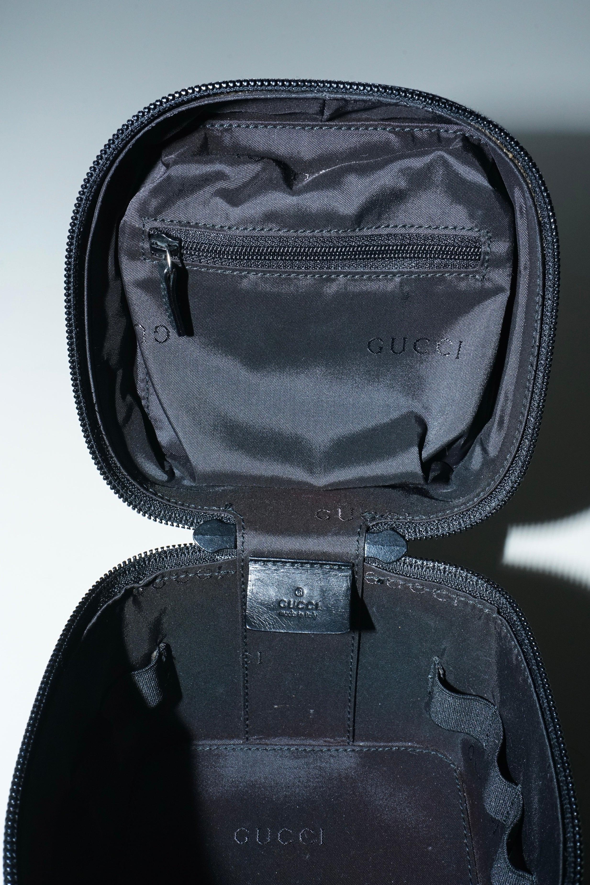 Gucci Black Top Handle Vanity Bag