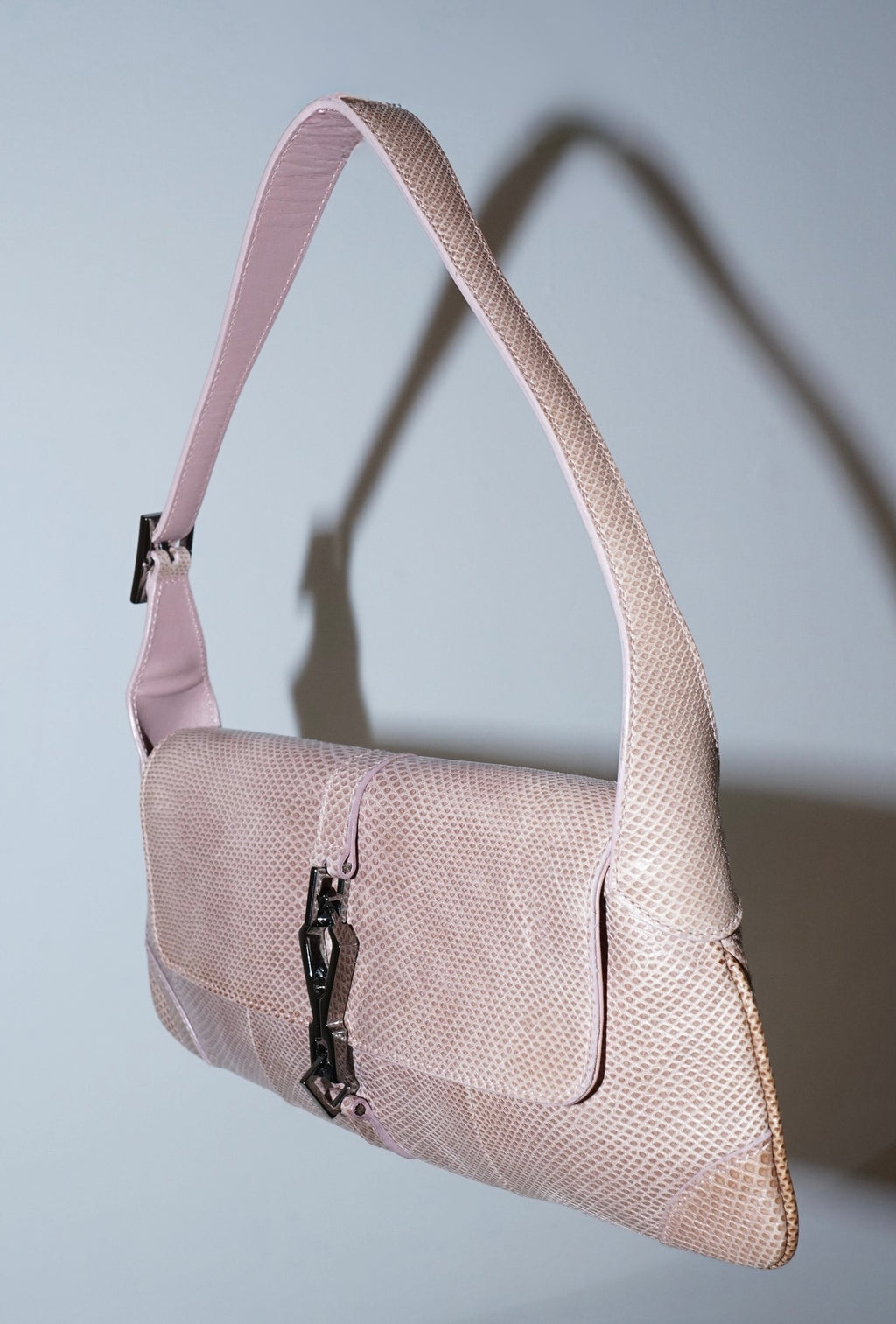 Gucci + Tom Ford Exotic Pink Snakeskin Mini Jackie Bag
