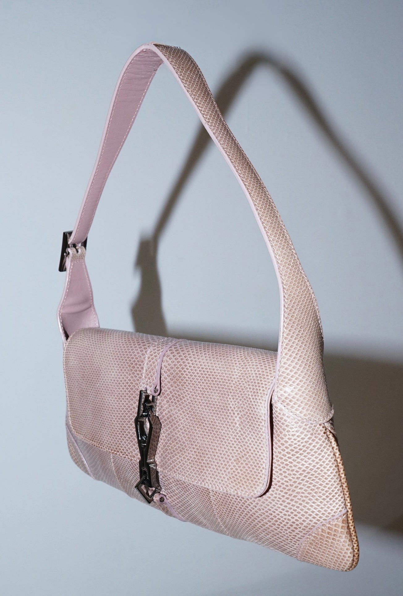 Gucci + Tom Ford Exotic Pink Snakeskin Mini Jackie Bag