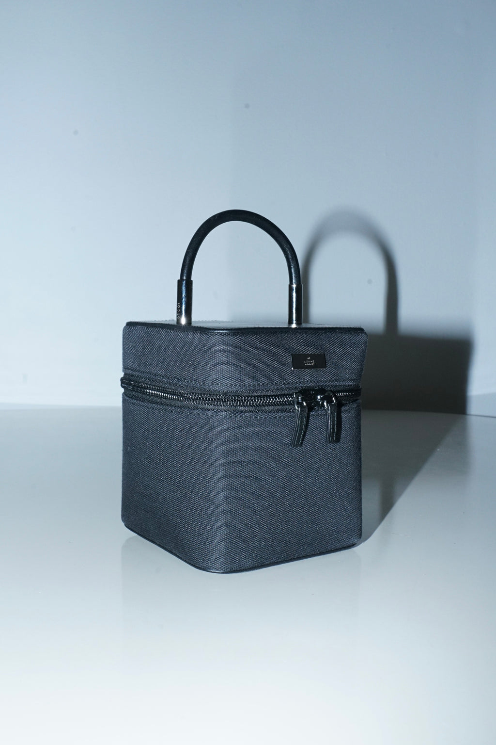 Gucci Black Top Handle Vanity Bag