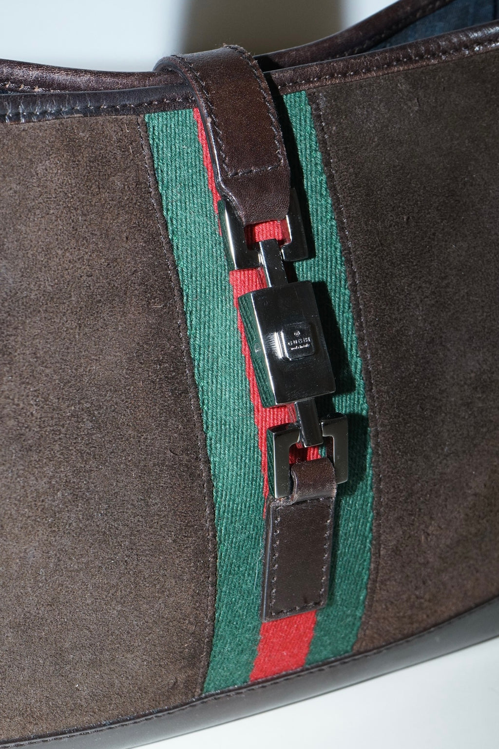 Gucci + Tom Ford Sherry Brown Suede Jackie Bag