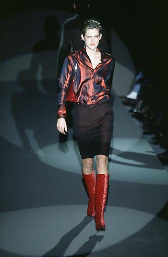 Gucci + Tom Ford FW1997 Red Velvet GG Monogram Boots (37)