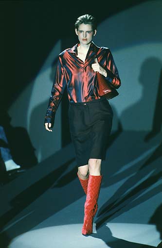 Gucci + Tom Ford FW1997 Red Velvet GG Monogram Boots (37)
